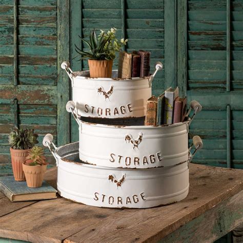 metal box with round things at the bottom|Round : Storage Bins & Boxes .